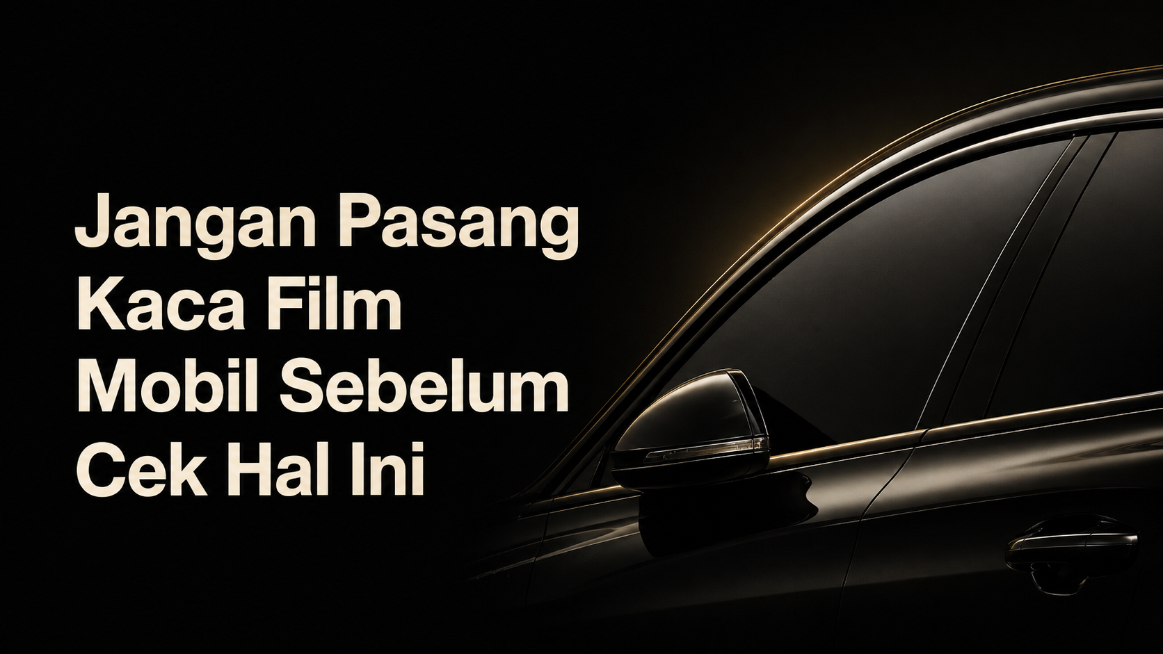 Jangan Pasang Kaca Film Mobil Sebelum Cek Hal Ini
